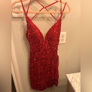 Red mini dress from blush